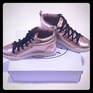 Steve Madden Rose Gold Hightop Sneakers